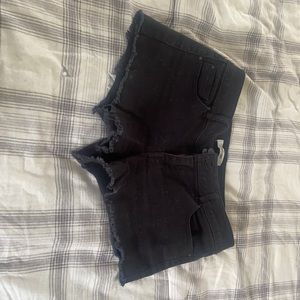 Black mini Jean shorts